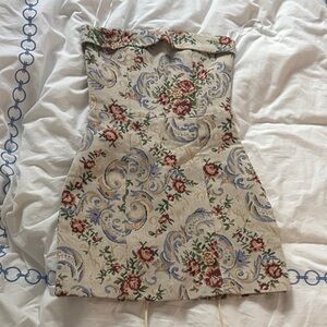 Edikted floral knit corset strap up dress size XS